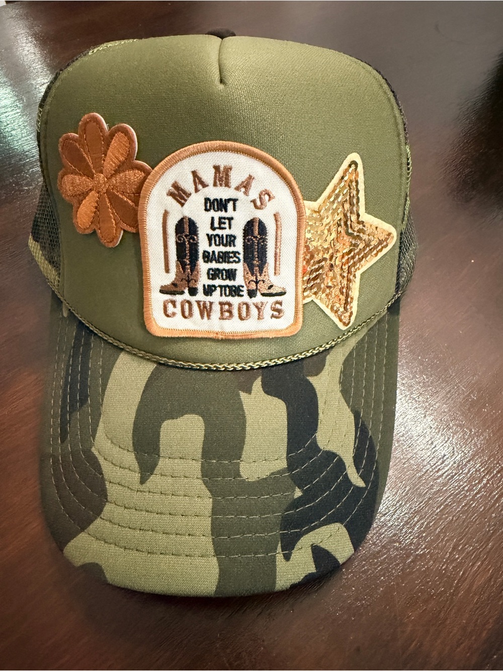 OTTO Olive Green Camo Trucker Hat